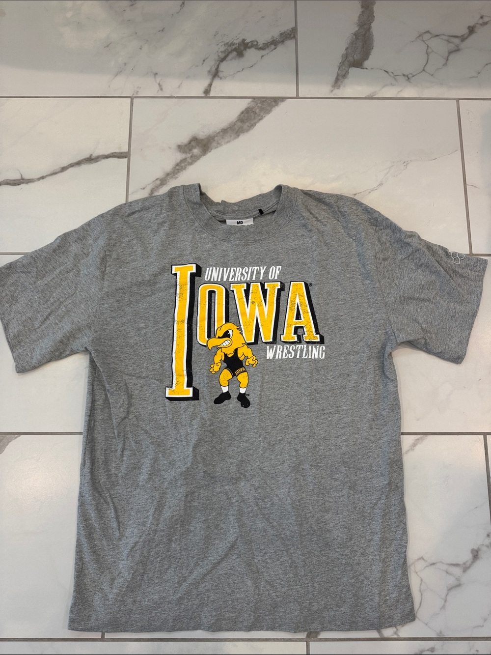 University of Iowa Wrestling Gray Graphic Tee